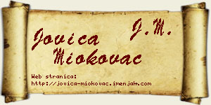 Jovica Miokovac vizit kartica